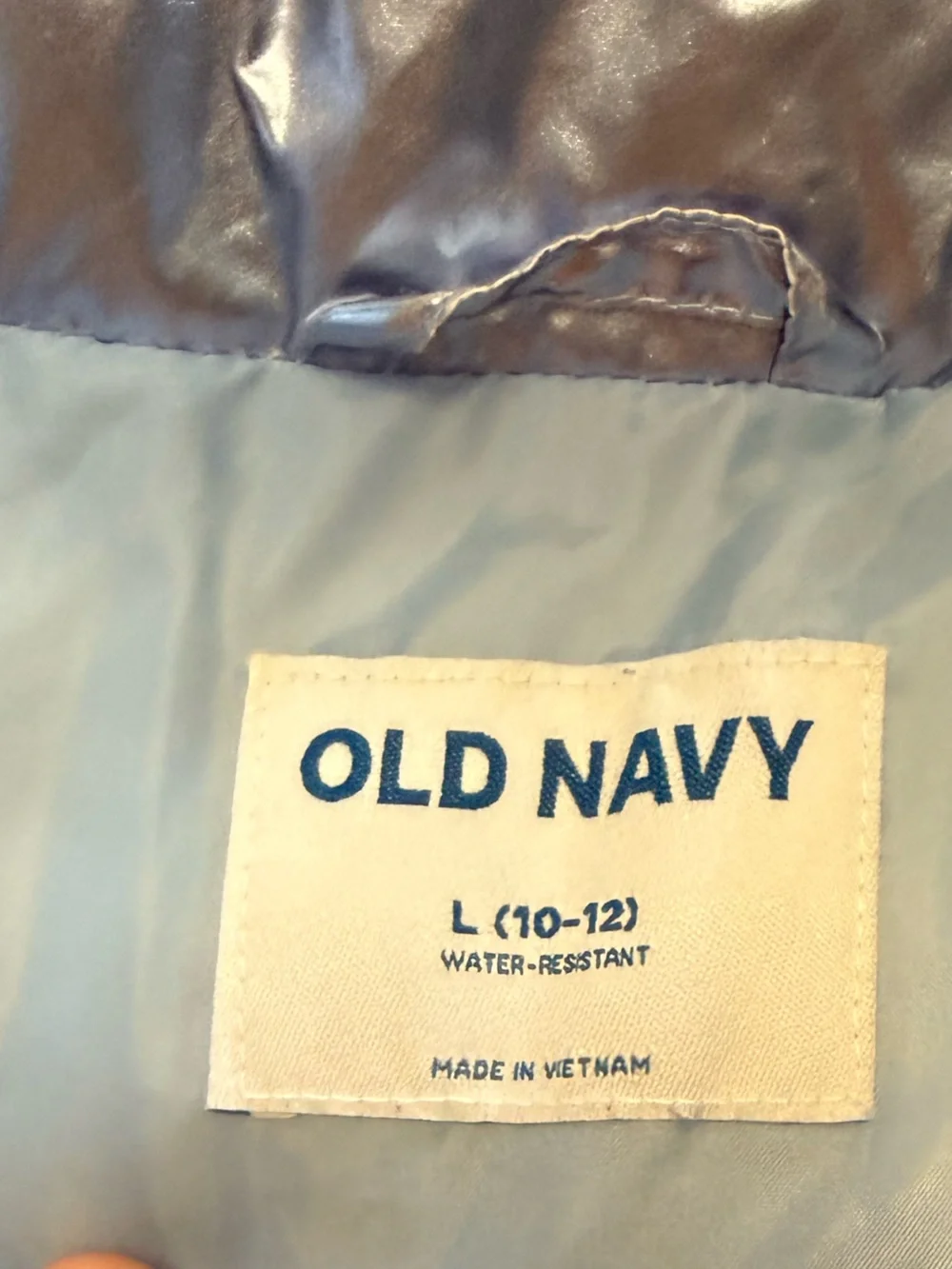 Old Navy Shiny Metallic Quilted Girls Puffer Vest